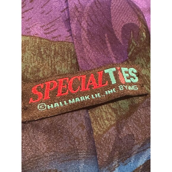 RARE Vintage Hallmark Halloween Tie – Dracula Fishing for Dead Fish – Made in US - Picture 4 of 10